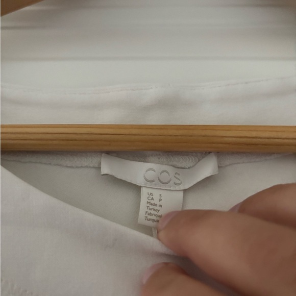 COS Sleeveless A-Line Tent Dress Cotton Blend Minimalist Neutral - Picture 4 of 6